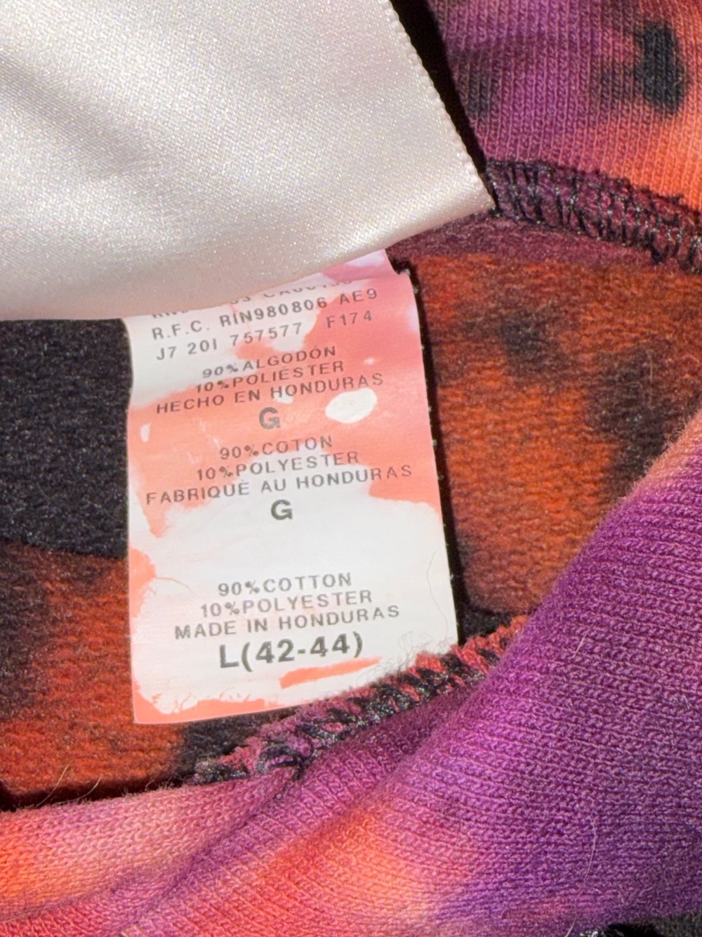 NWOT Tie-Dye Sweatshirt Front Pocket Hoodie - Picture 6 of 6